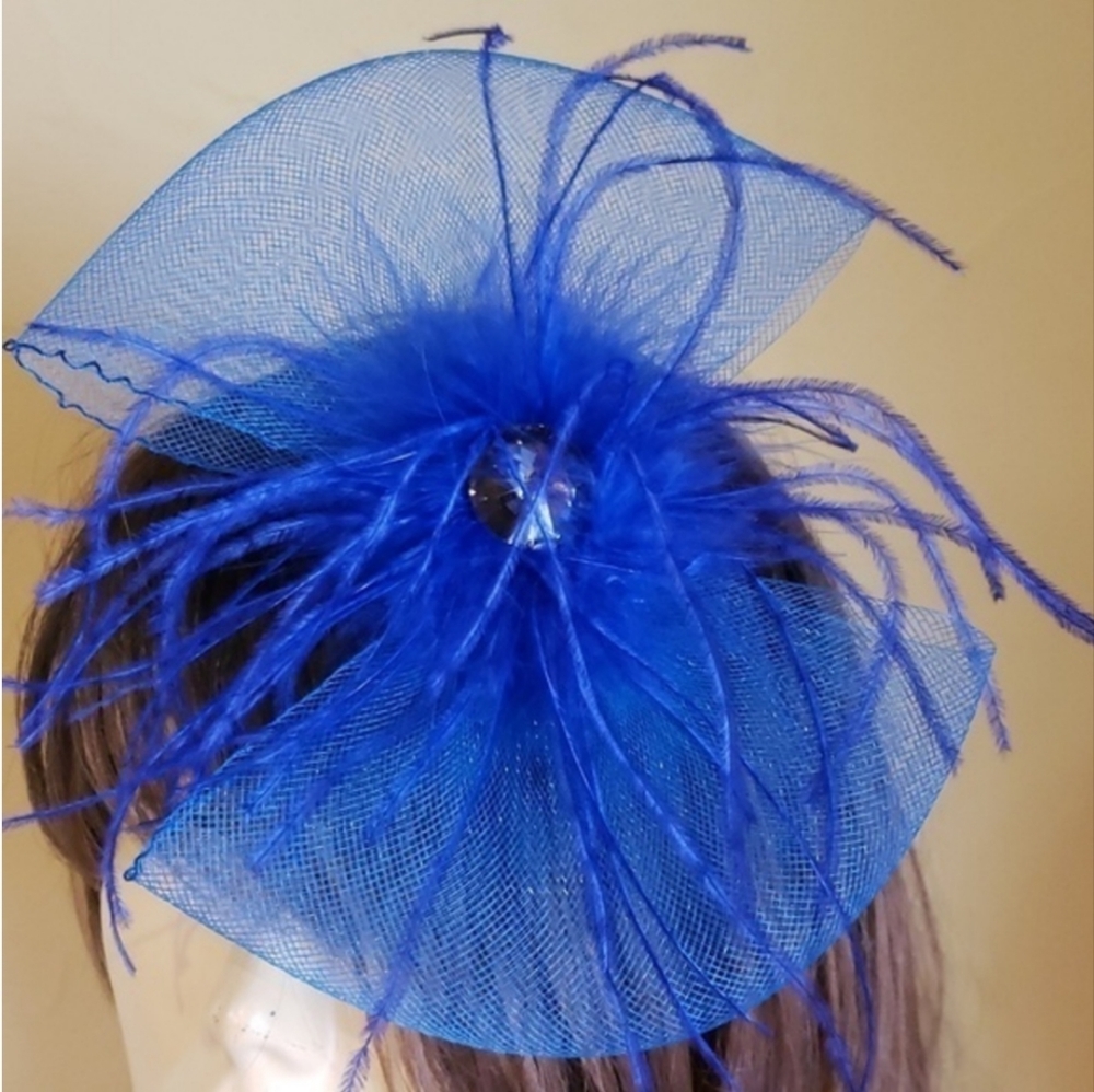 Cobalt‎ Blue Fascinator Clip Hair Accessories